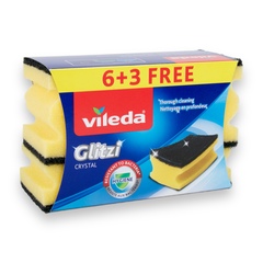 Vileda Glitzi Sponge 6+3pc