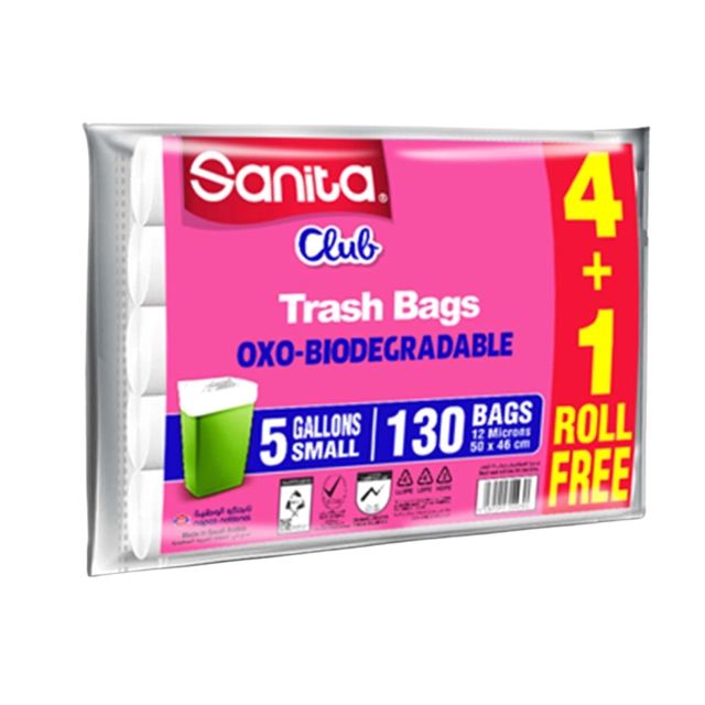 Sanita Club Small Trash Bags (5 Gallons) 4+1Rolls