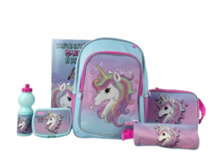 Roco Unicorn Blue 5-in-1 Value Set Backpack with Accessory 17"