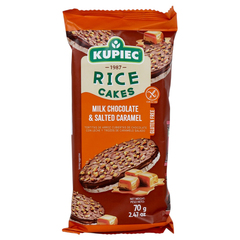 Kupiec Gluten Free Rice Cakes with Milk Chocolate and Salted Caramel 70g