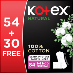 Kotex Natural Panty Liners Normal 100% Cotton 84Panty Liners