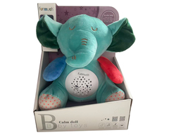 Funmuch Projector Elephant Plush Doll with Sound & Lights