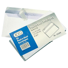 Roco Peel-n-Seal White Envelopes Paper 8.85"