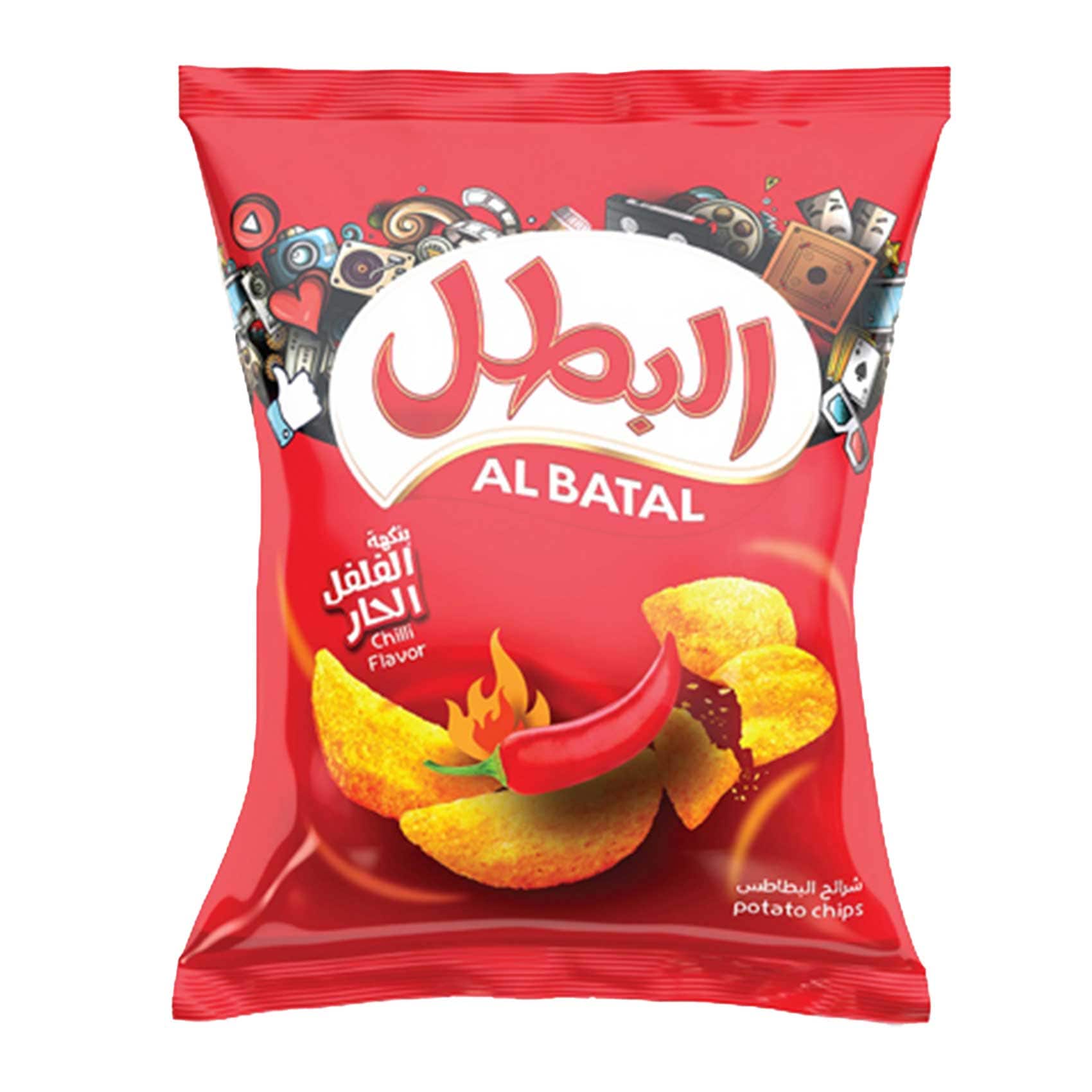 Al Batal Chilli Potato Chips 23g