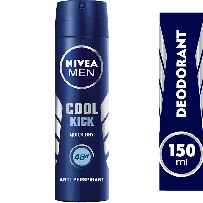 Nivea Men Cool Kick Deodorant for Men Fresh Scent Spray 150ml