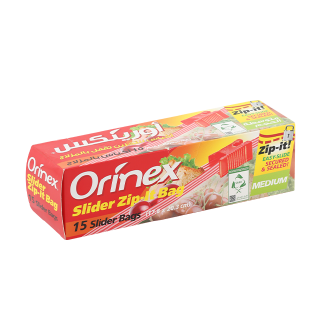 Orinex Slider Zip-It Bag Medium (17.8 cm*20.3 cm) 15Bags