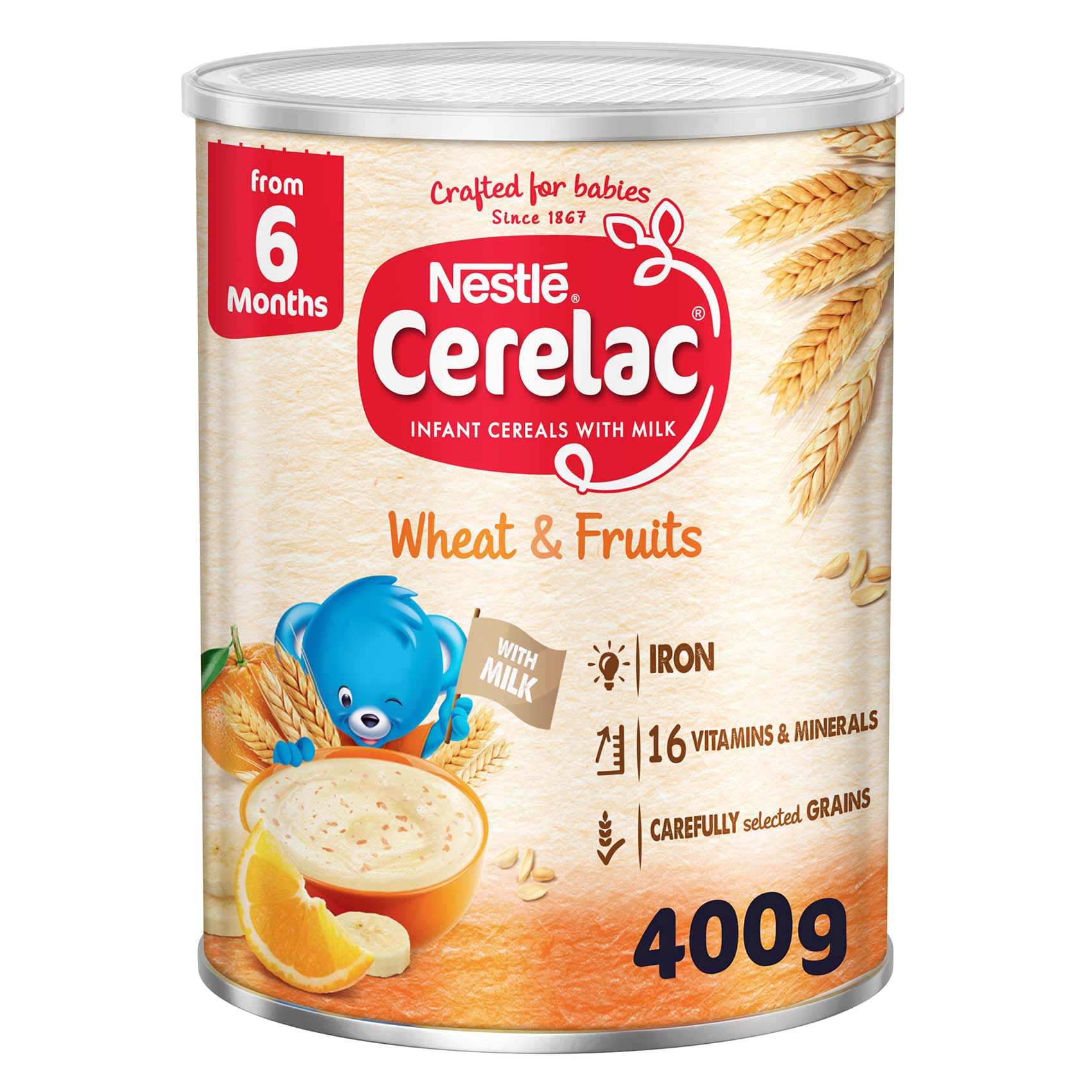 Cerelac Wheat & Fruit Pieces Infant Cereal with Milk (From 8 Months) 400g