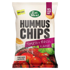 Eat Real Hummus Chips Tomato & Basil Flavour Gluten Free 110g