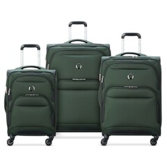 Delsey Sky Max 2.0 Luggage Trolley Set 55cm, 71cm, 79cm Green