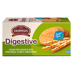 Dermisis Digestive Sugar Free Biscuits with Wholemeal Flour & Sweeteners 220g