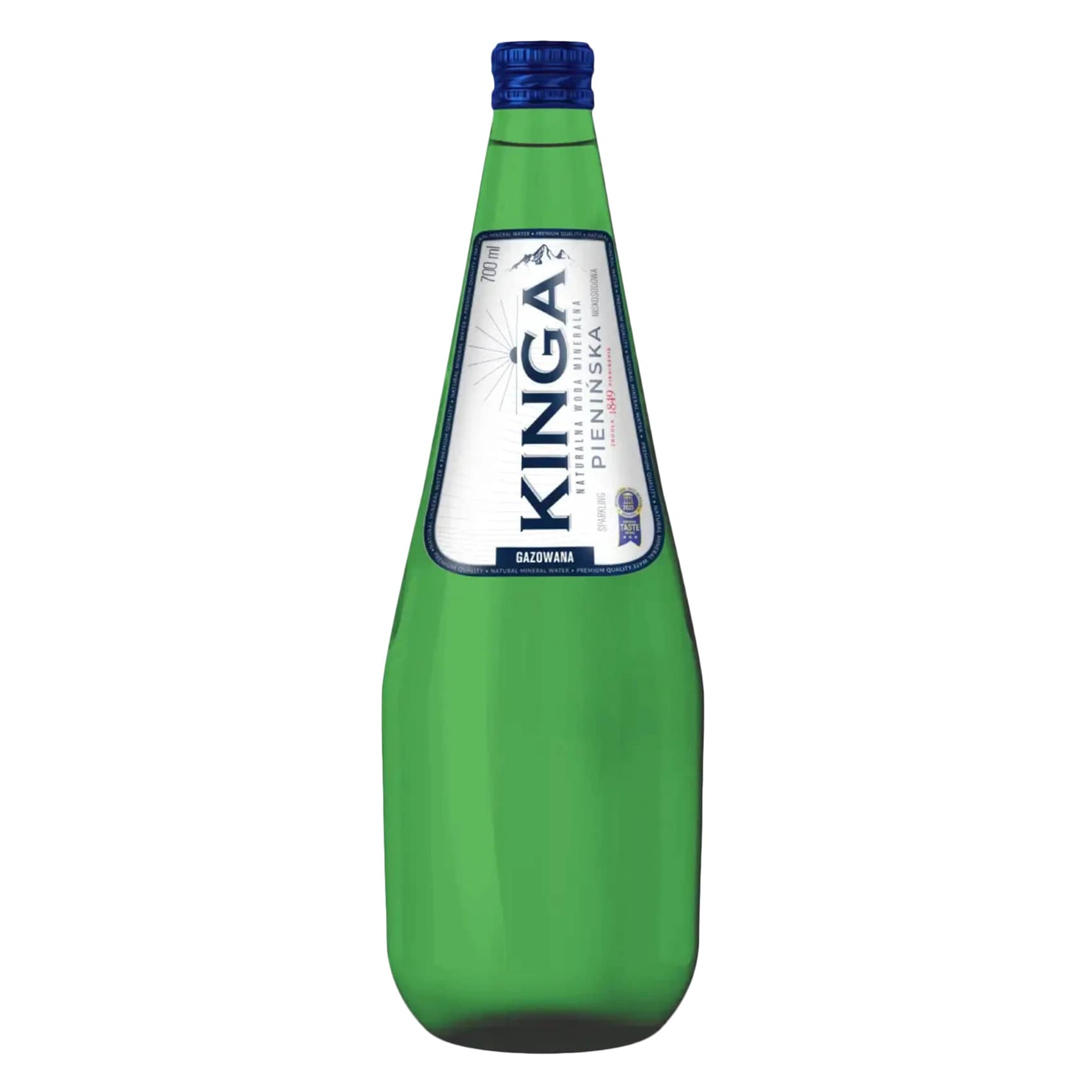 Kinga Carbonated Water, Green Glass 700ml