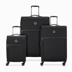 Delsey Brochant 2.0 Luggage Trolley Set 78cm, 67cm, 55cm Black