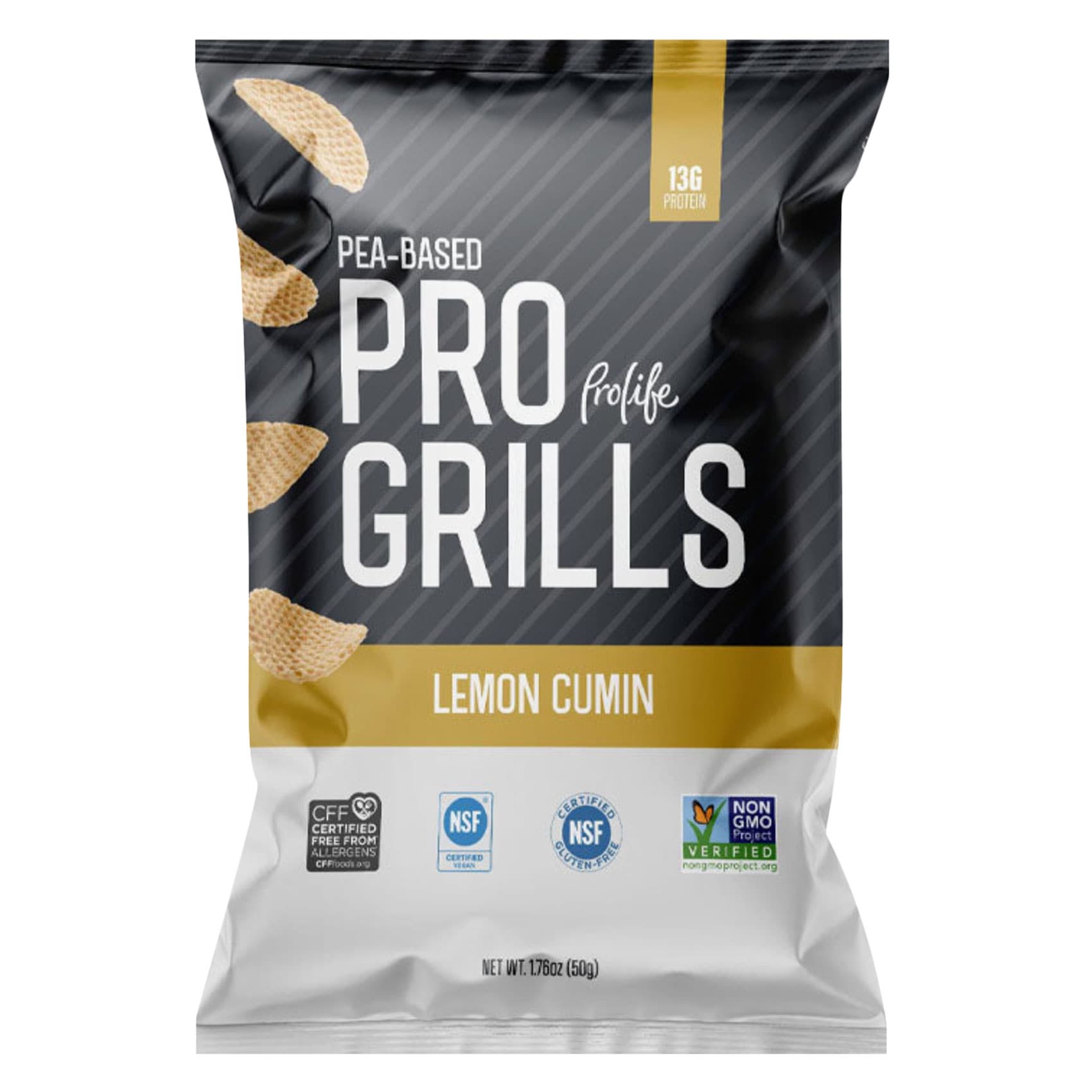 Prolife Pea-Based Pro Grills Lemon Cumin Protein Chips 50g