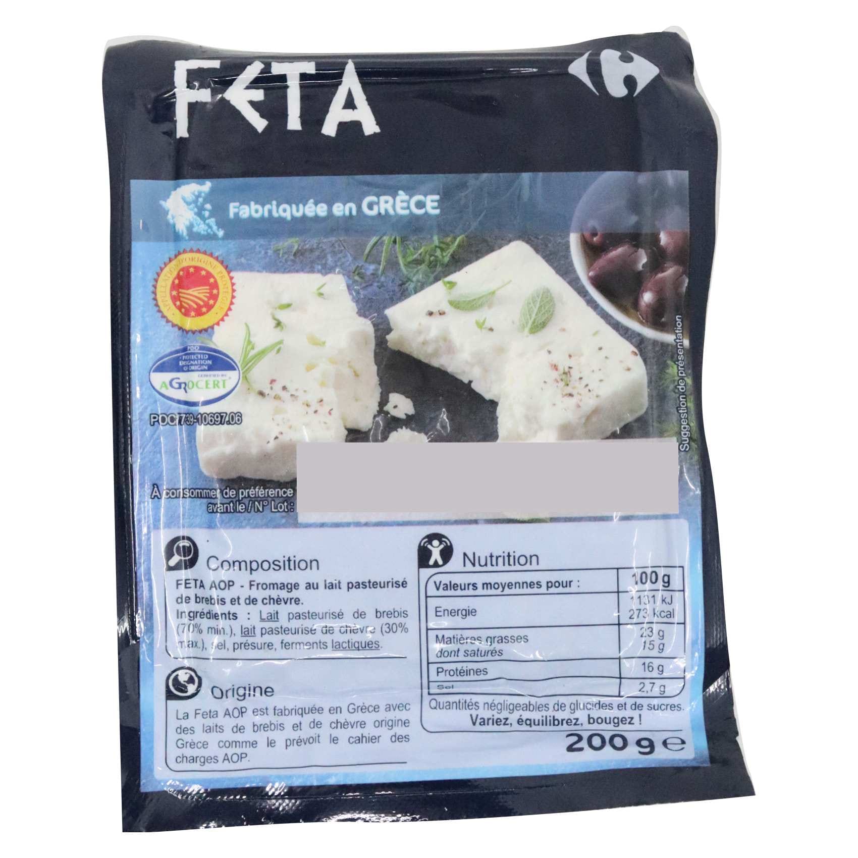 Carrefour Greek Feta Cheese 200g