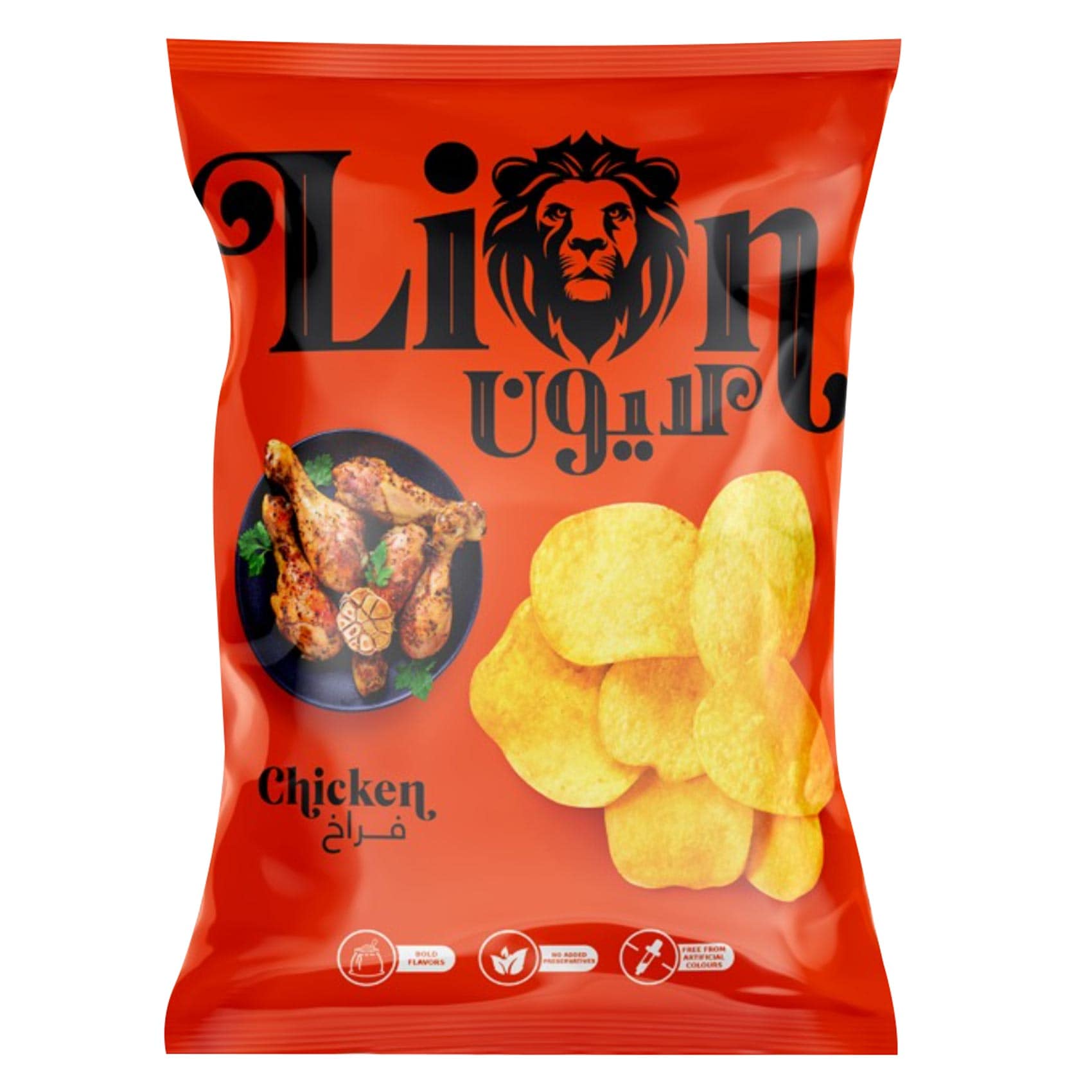 Lion Chips Chicken Flavor 80g