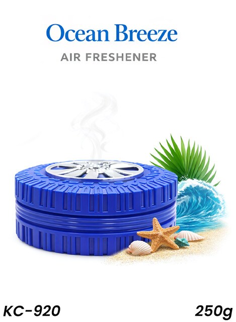 KC-920 Ocean Breeze Car Air Freshener 250g Long Lasting Spill Proof Organic Gel Tire Design