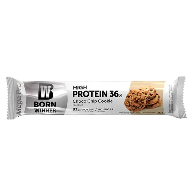 Born Winner Mega Pro High Protein Choco Chip Cookie Flavour Protein Bar 85g
