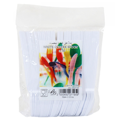 B & D White Plastic Coffee Spoons 50pcs