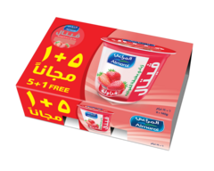 Almarai Vetal Layered Strawberry Yoghurt 5+1*140g
