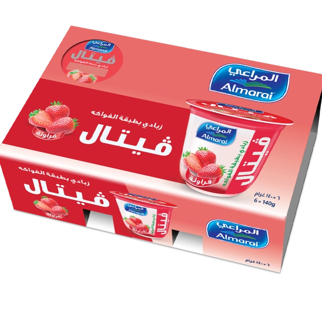 Vetal Layered Fruit Yoghurt Strawberry-6 X 140 G