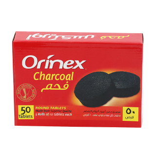 Orinex Round Charcoal Tablets 50pc