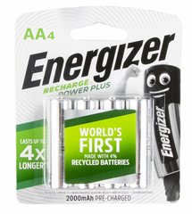 Energizer Rechargebale Power Plus AA Batteries 4pc