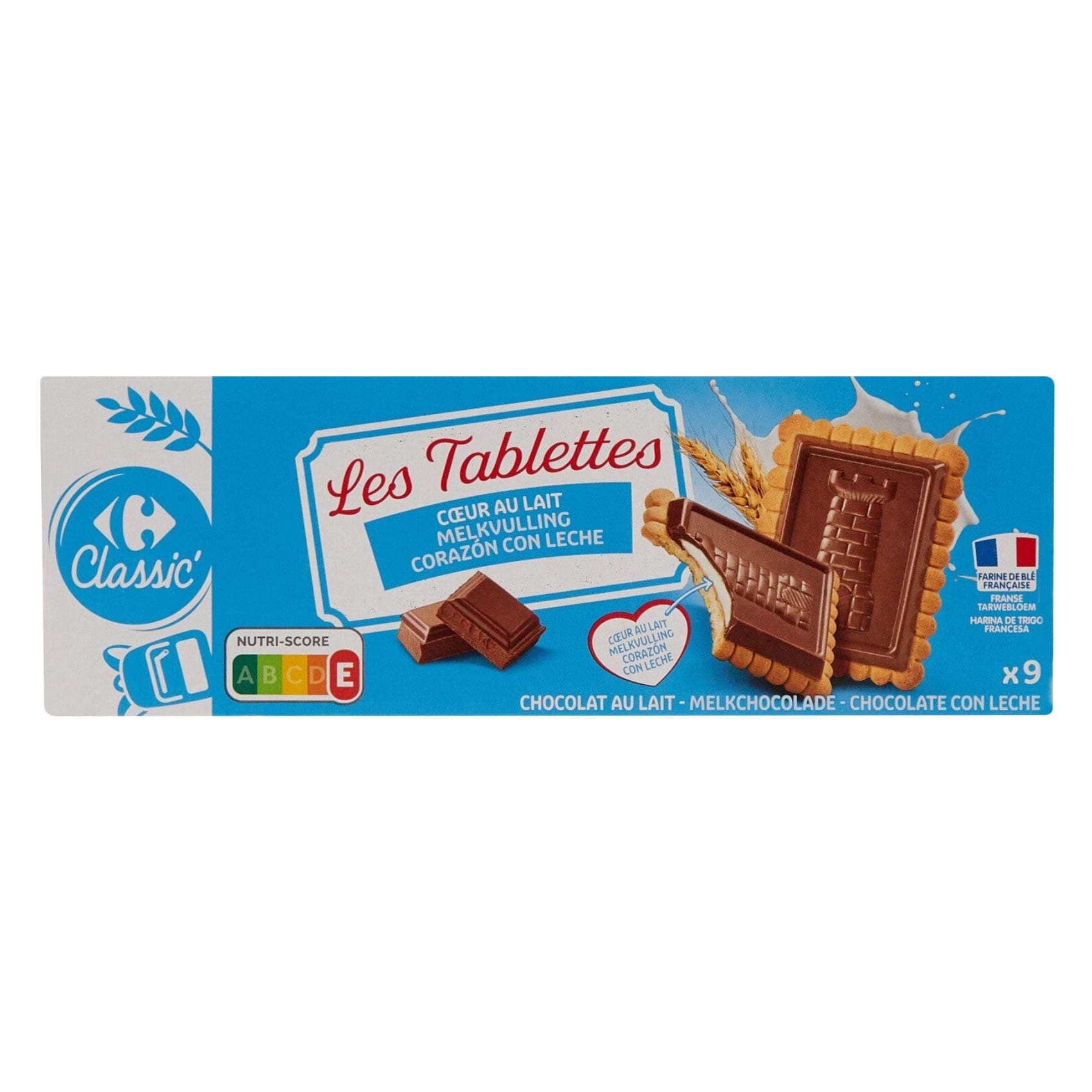 Carrefour Classic' Milk Chocolate Biscuits 140g