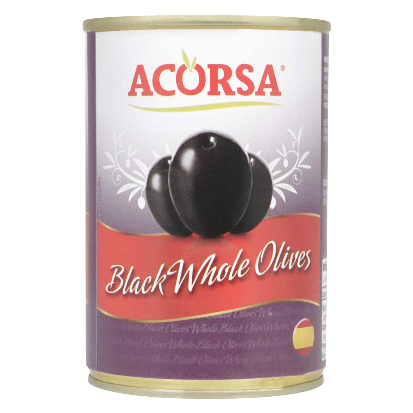 Acorsa Spanish Whole Black Olives 350g