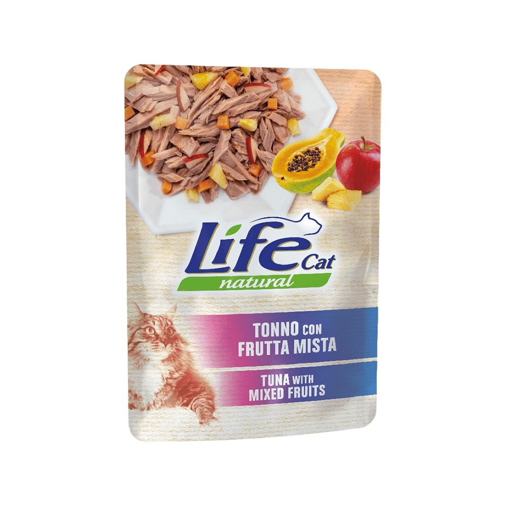 Life Cat Natural Tuna with Mixed Fruits Cat Food Pouch - 70 g