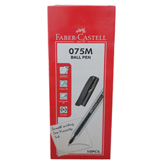 Faber-Castell Ball Pen 075M Black 10pc