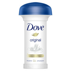 Dove Women Antiperspirant Deodorant Roll-On For 24 Hour Protection Original Alcohol Free with ¼ Moisturising Cream 50ml