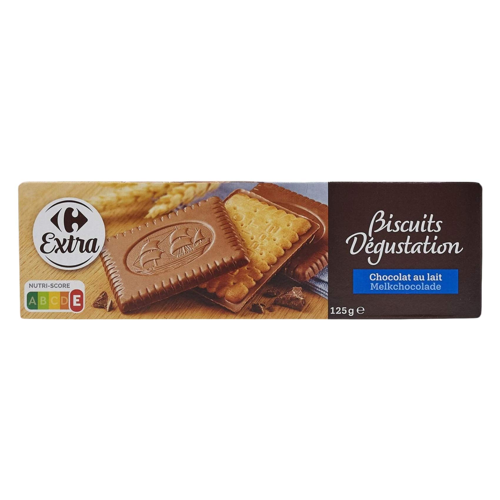 Carrefour Extra Milk Chocolate Biscuits 125g