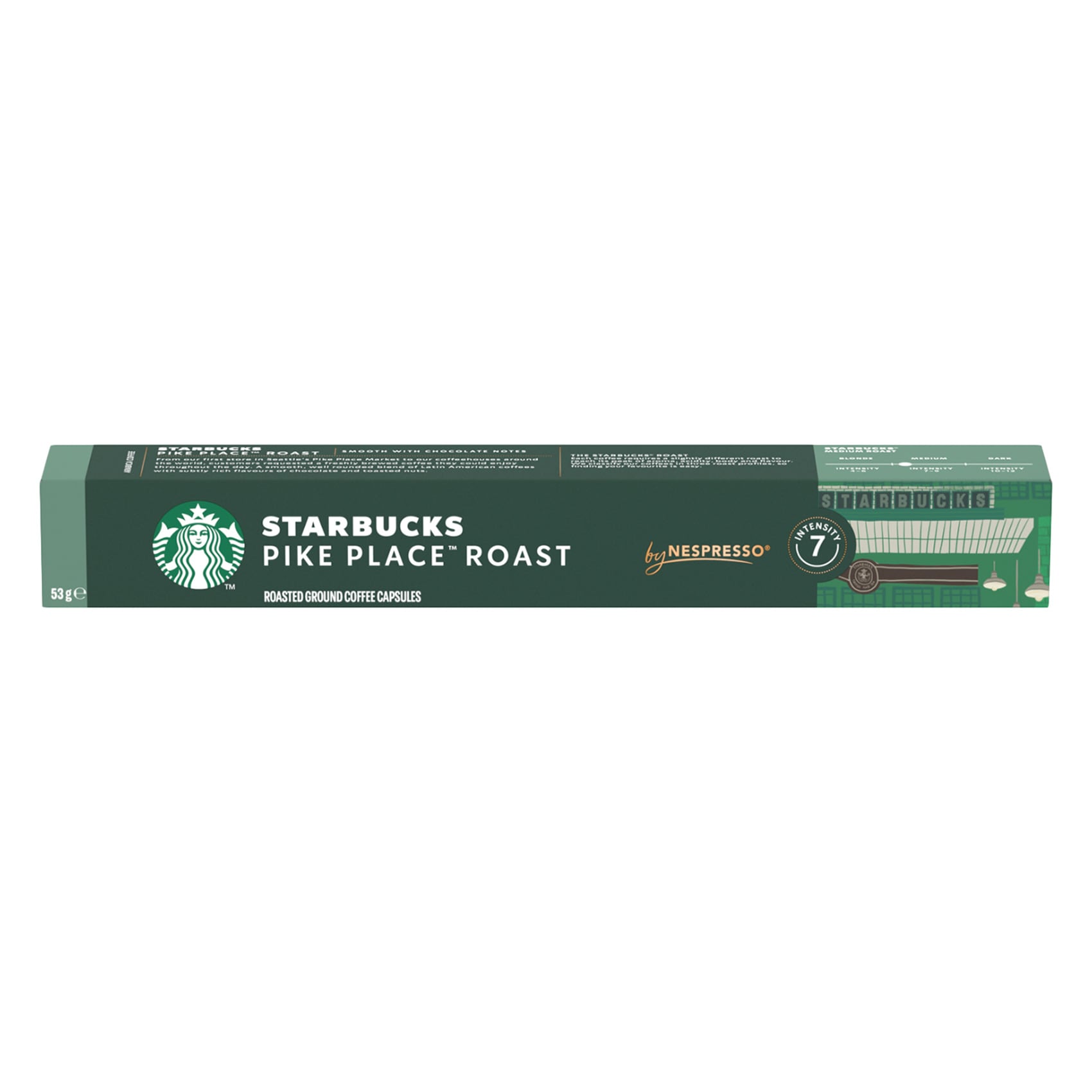 Nespresso Starbucks Pike Place Roast Medium Roast Coffee Capsules 53g