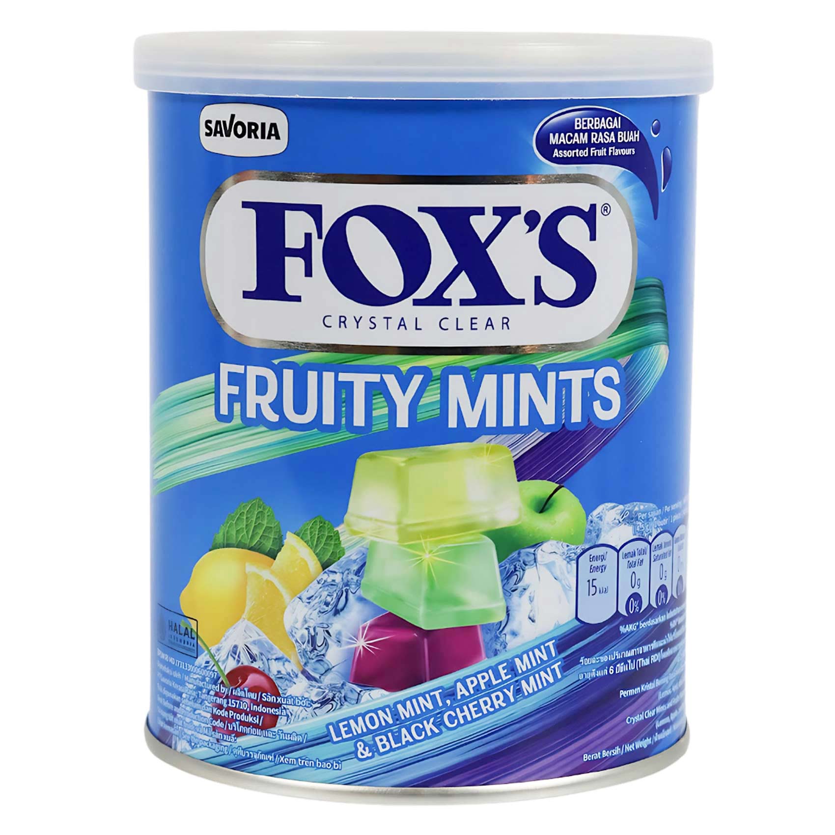 Fox Fruity Mints Flavored Candy (Lemon Mint, Apple Mint, Black Cherry Mint) 170g