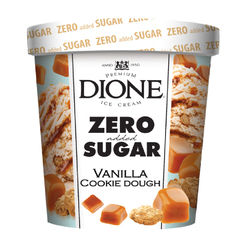 Dione Zero Added Sugar Vanilla Cookie Dough Ice Cream 475ml