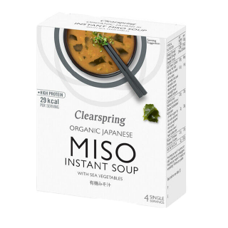 Clearspring Organic Japanese Miso Instant Soup with Sea Vegetables 4*10g