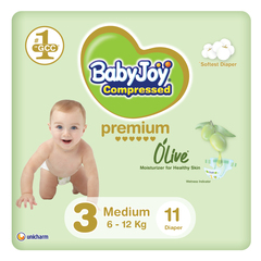 BabyJoy Olive Oil Moisturizer for Healthy Skin Diapers Size 3 Medium (6-12 KG) 11Diapers