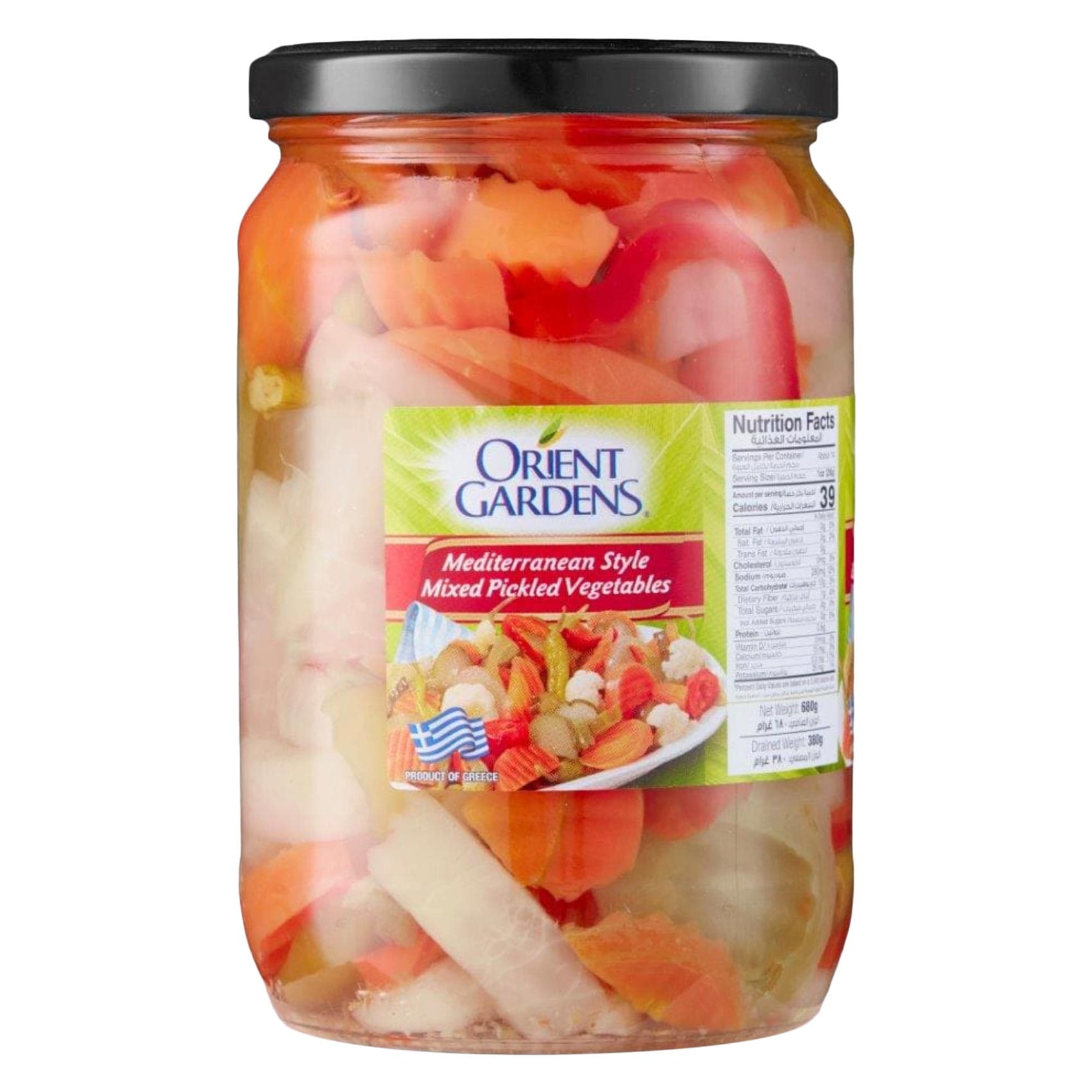 Orient Gardens Mediterranean Style Mixed Vegetables Pickled 680g