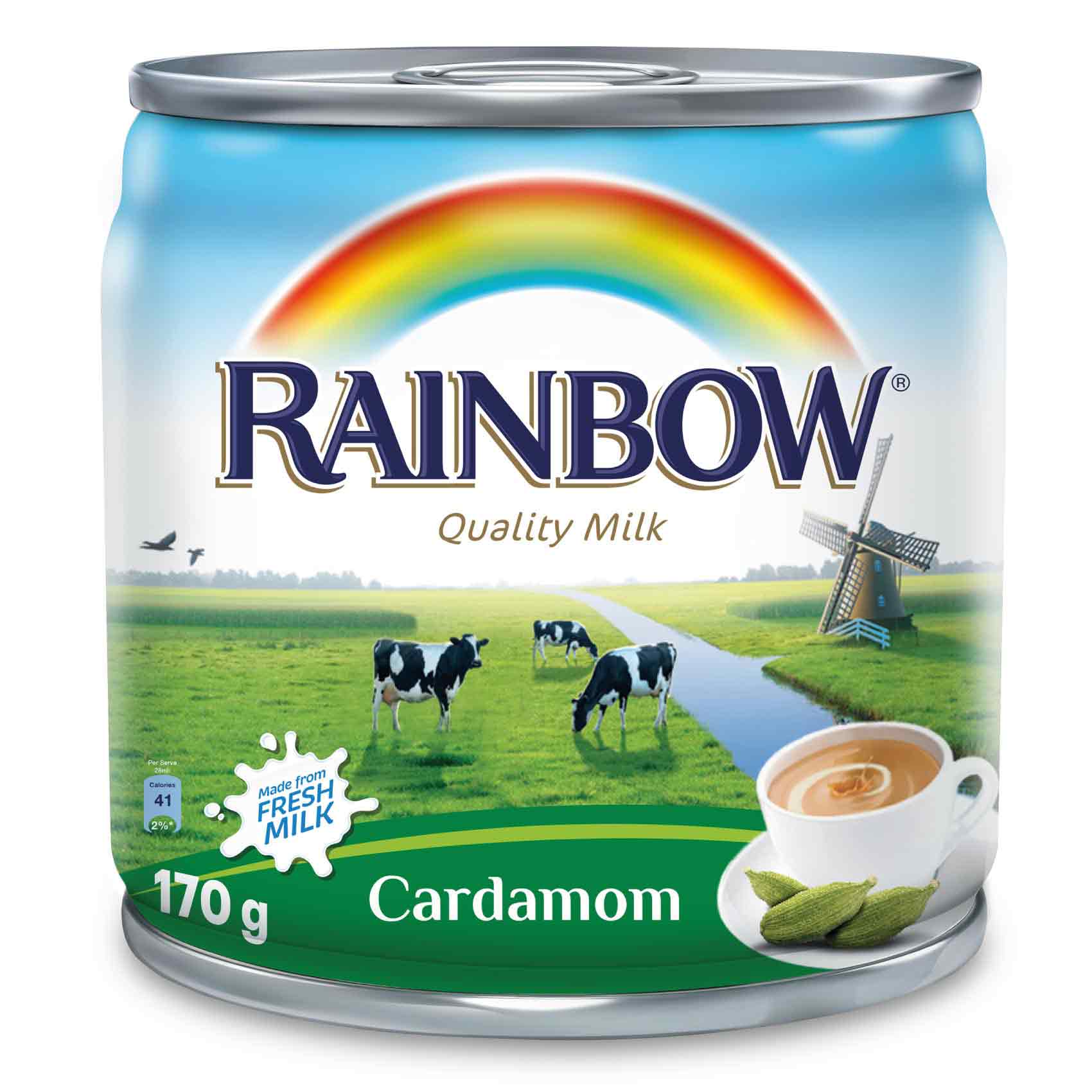 Rainbow Cardamom Flavored Evaporated Milk 170g