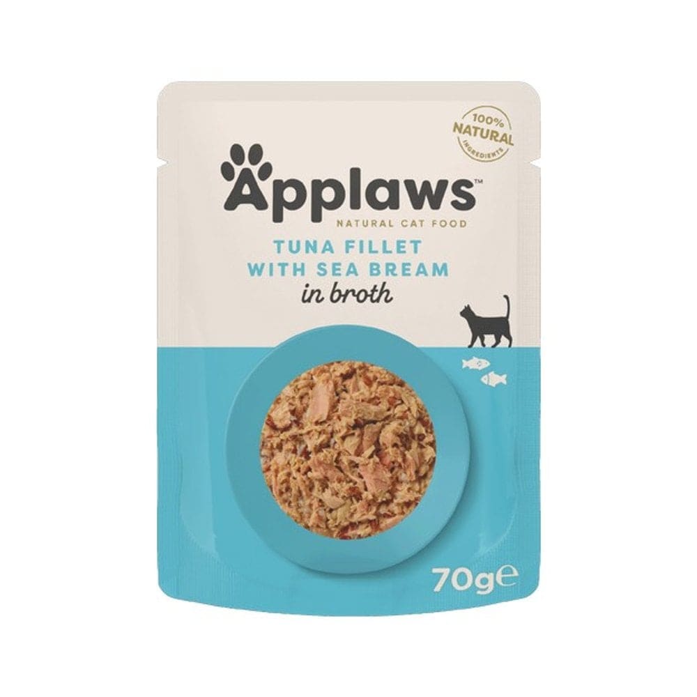 Applaws Tuna Fillet and Sea Bream in Broth Cat Food Pouch - 70 g