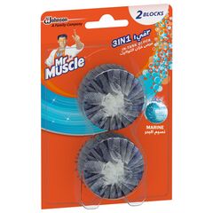 Mr. Muscle Toilet Cleaner In-Tank Block with Marine Scent 2*50g