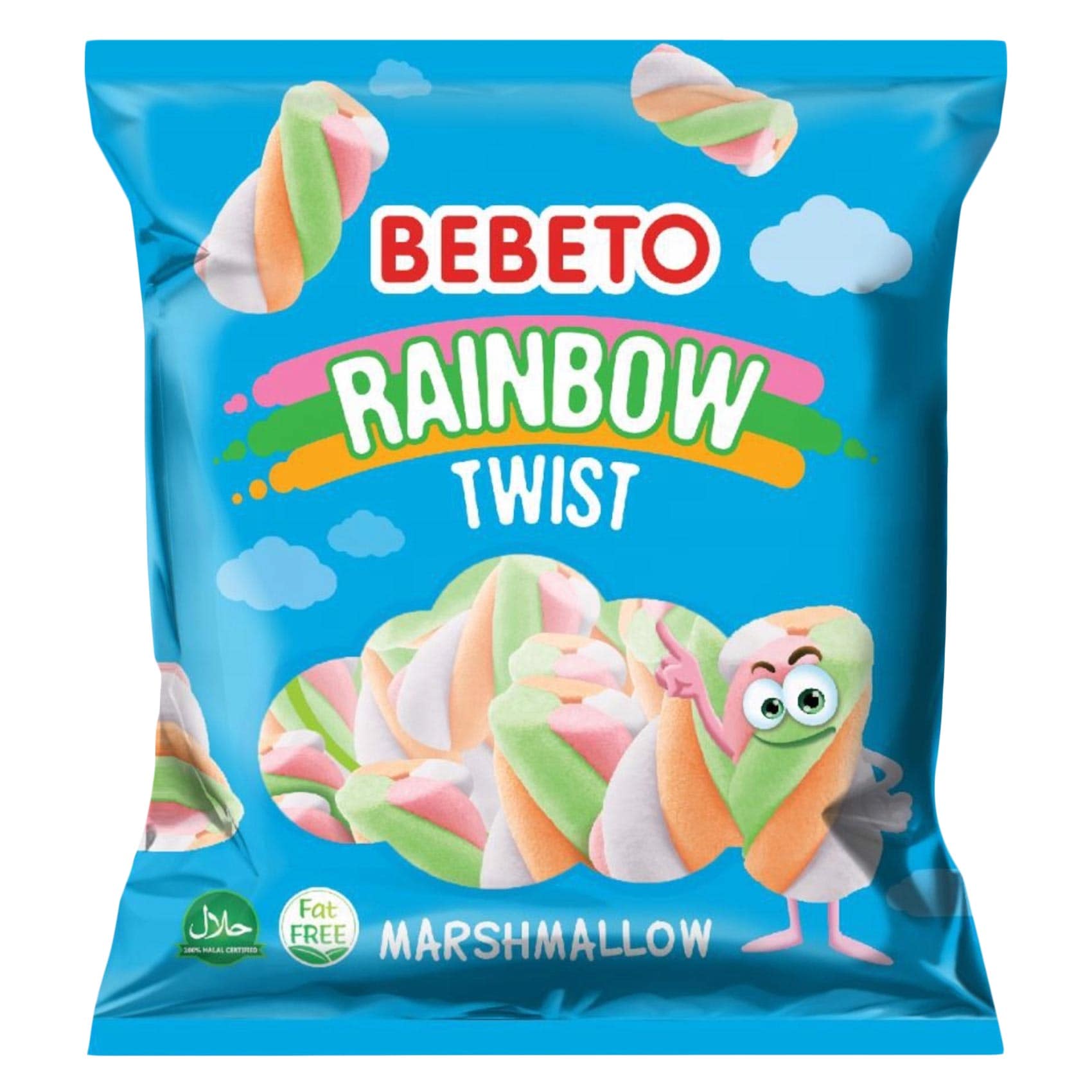 Bebeto Rainbow Twist Marshmallo 250g