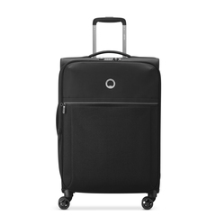 Delsey Brochant 2.0 67cm 4 Double Wheels Expandable Trolley Case Black