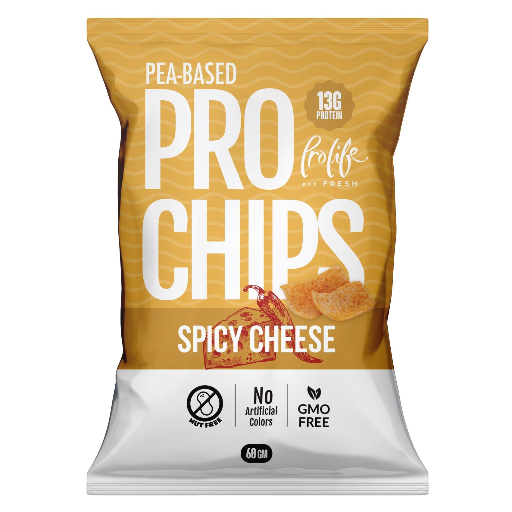 Prolife Pea Based Pro Chip Spicy Cheese 60g