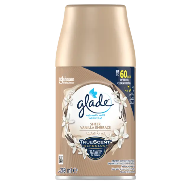 Glade Automatic Air Freshener Spray Refill Sheer Vanilla Embrace, 269ml