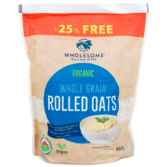 Wholesome Organic Whole Grain Rolled Oats 500g