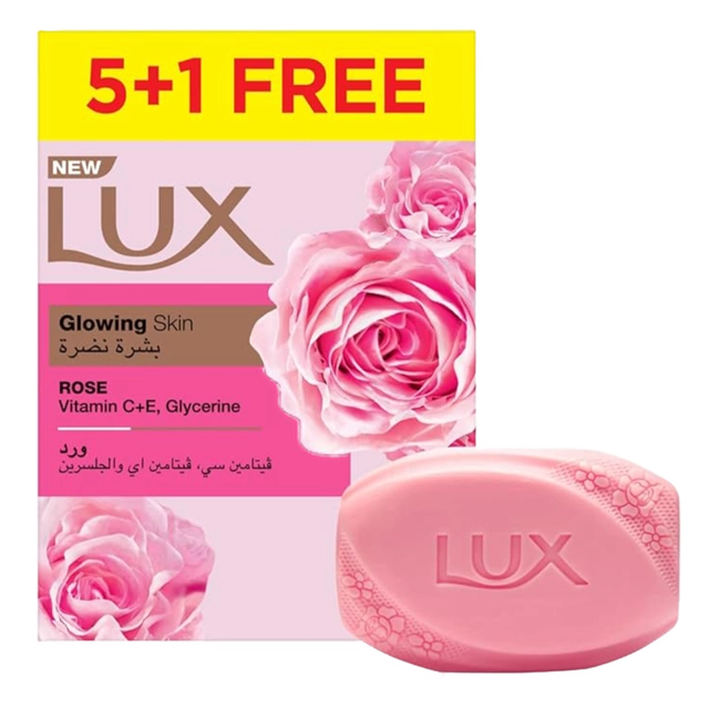 Soap Bar Glowing Skin Rose Vitamin C & E And Glycerine 5+1 Free