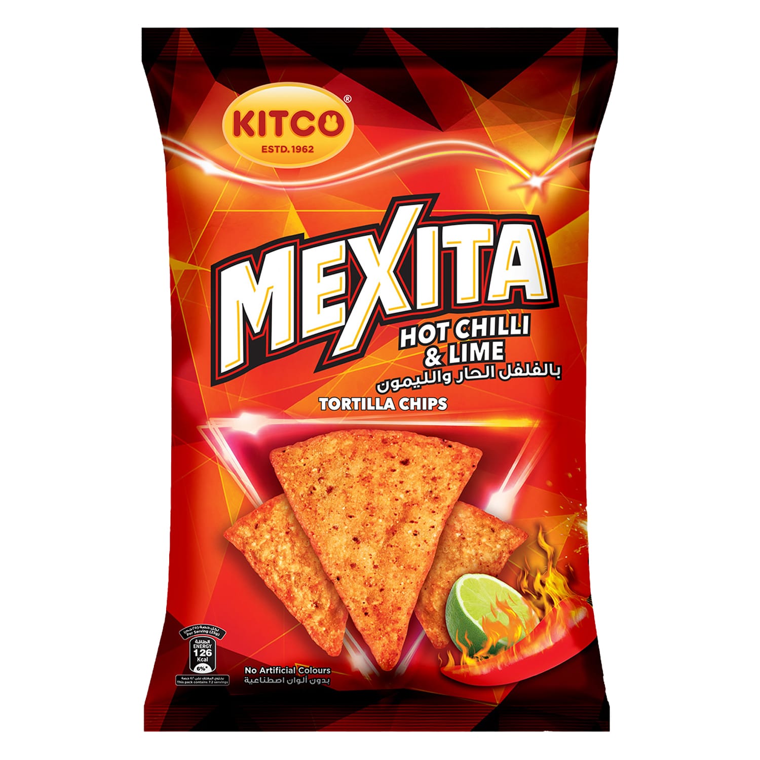 Kitco Mexita Hot Chilli & Lime Tortilla Chips 180 g