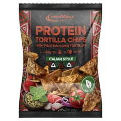 IronMaxx Vegan Gluten Free Protein Tortilla Chips Italian Style 60g