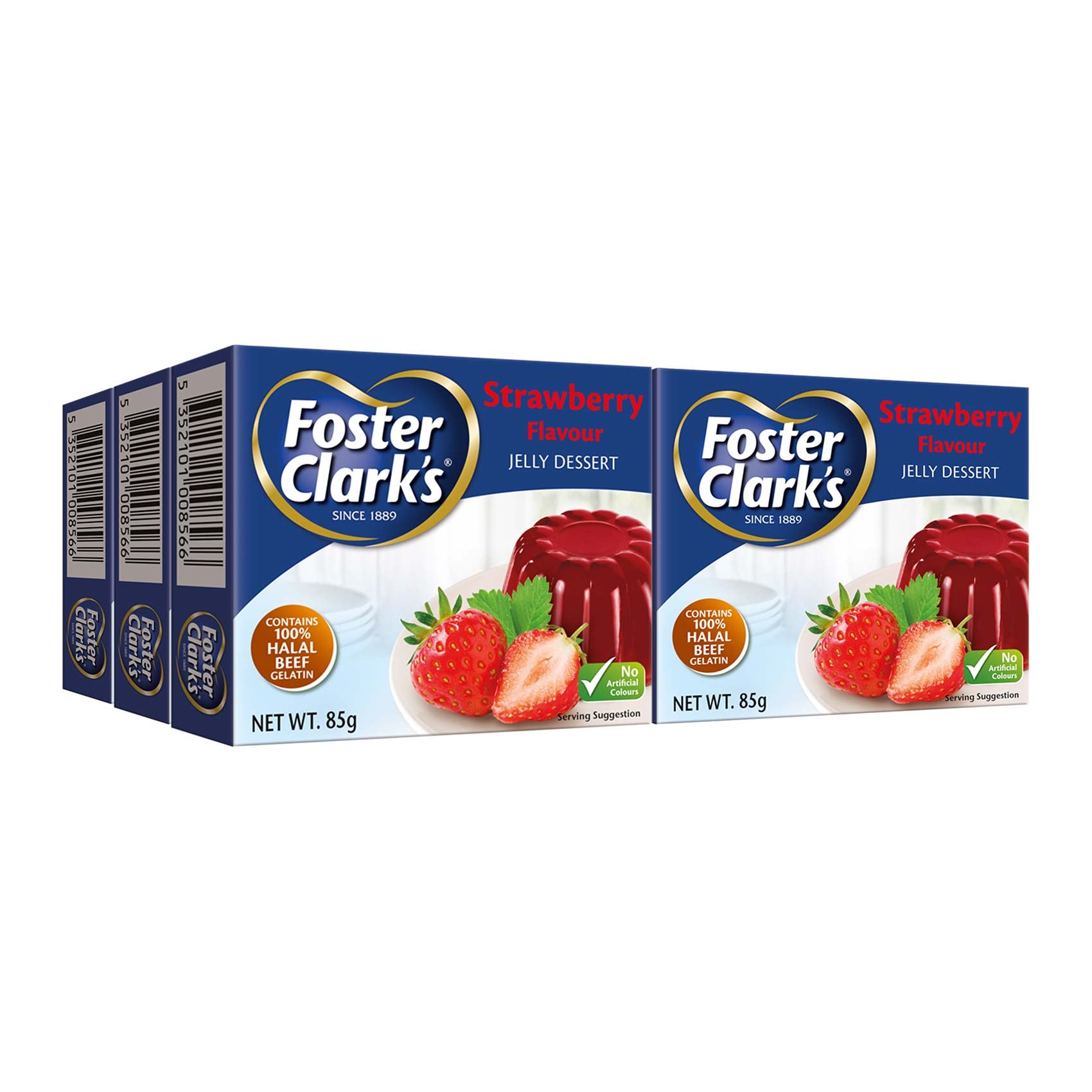 Foster Clark's Strawberry Flavour Jelly Dessert 80g x6 Pieces